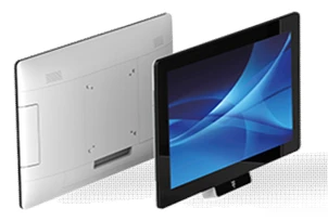 Moderner interaktiver Flachbildschirm mit elegantem Design und lebendigem Bildschirm, perfekt für gemeinsame Besprechungen und Präsentationen in jeder Büroumgebung.